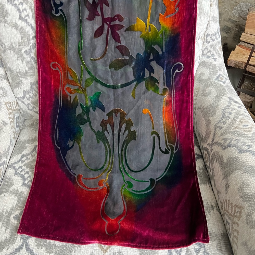 Vintage Chico’s Burned Velvet Scarf - Picture 4 of 4
